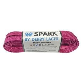 Derby Laces Pink 60 Inch Spark Skate Lace for Roller Derby, Hockey and Ice Skates, and Boots