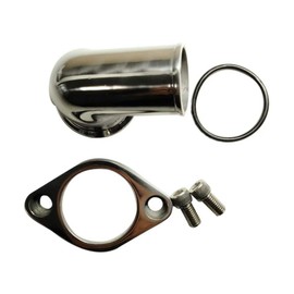 15°Swivel Water Neck Fits for SBC BBC Polished Aluminum Thermostat Housing 283 302 305 327 350 383 396 427 454 502 by GruDawu Update