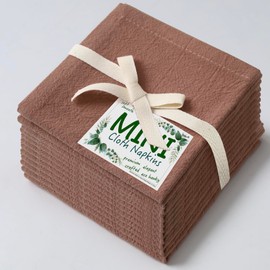 Urby Eco Hanky 10x10in Reusable Linen/Cotton Napkins. Small Cloth Napkins. Eco Friendly. Ideal Use As Kids Napkins for Lunch. Dinners. Occasions Like Weddings,Birthday,Cocktail Parties. (LPK,12pk)