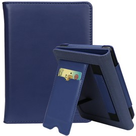 ZhaoCo Case for Kobo Clara BW/Clara Colour/Clara 2E, Tolino Shine Color/Shine 5/Shine 4, Folio Faux Leather Stand Protective Case for 6 Inch eReader - Blue
