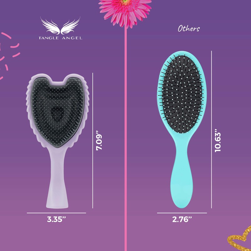 Tangle Angel Reborn Angel Detangling Hair Brush, Environmentally Friendly Hair