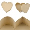 WANDIC Paper Mache Box, Set of 3 Heart Paper Mache