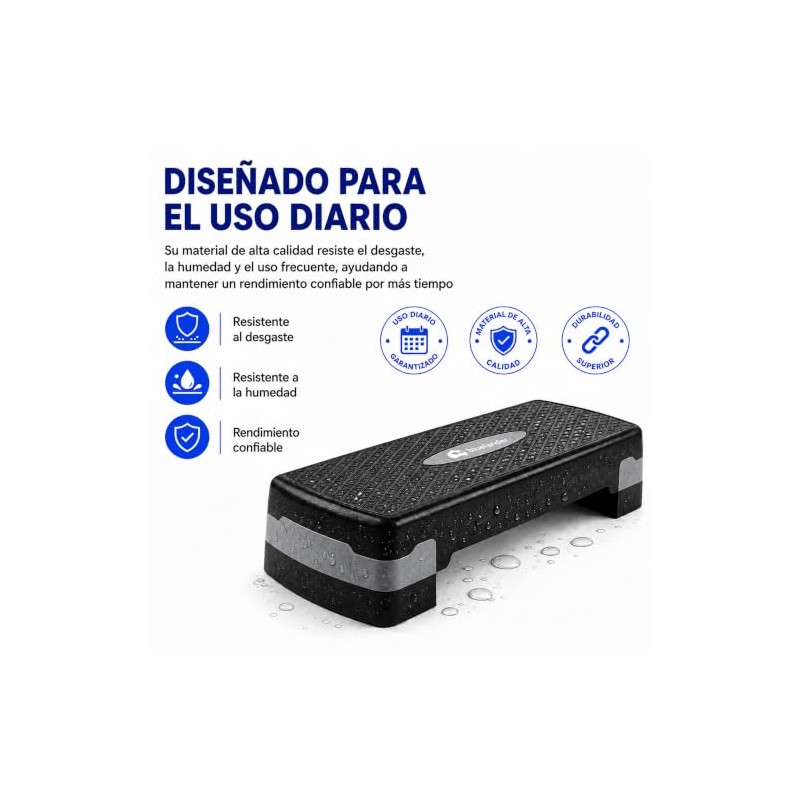 Bluelander Banco para Ejercicio Ajustable, Step para Ejercicio con 2