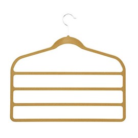 Only Hangers 10-Pack Velvet Touch 4-Tier PantsHanger - Camel
