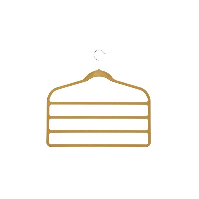 Only Hangers 10-Pack Velvet Touch 4-Tier PantsHanger - Camel