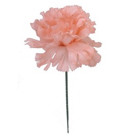 Larksilk Peach Silk Carnation Picks, Artificial Flowers for Weddings, Decorations, DIY Decor, 100 Count Bulk, 3.5" Carnation Heads with 5" Stems