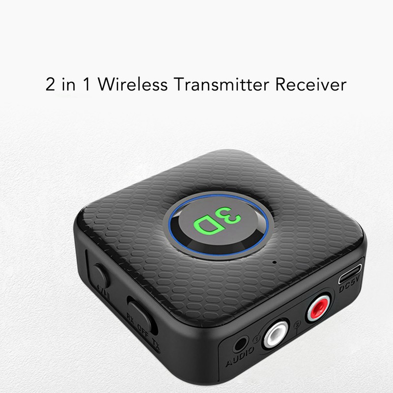 2 in 1 Bluetooth5.1 Receiver Transmitter 3.5mm Stable Connection Wireless