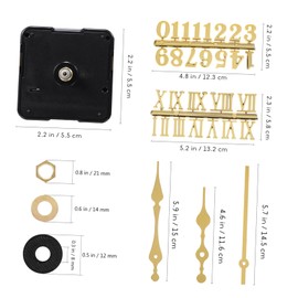 Operitacx 1 Set Quartz Clock Mechanism Kit with Numbers and Hands for DIY Clock Repair Easy Installation and Stylish Designs