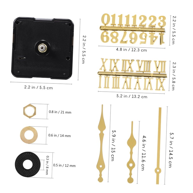 Operitacx 1 Set Quartz Clock Mechanism Kit with Numbers and