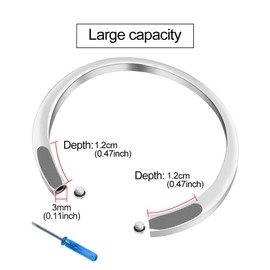 Dletay Urn Bracelet Cremation Bracelet for Ashes Memorial Ashes Bracelet Openable Cuff Bangle Bracelet