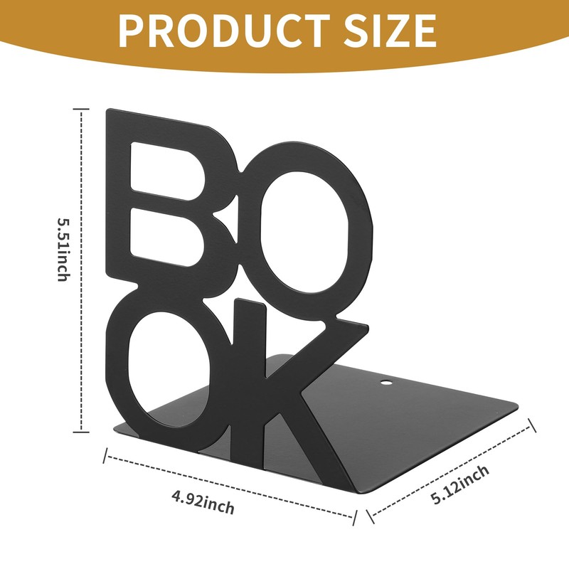 DUBUOZA Set of 4 Bookends Black and White Bookends Metal