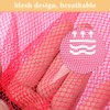 6 Pcs Colour Nylon Mesh Drawstring Bags Mesh-Bags Drawstring 16x14