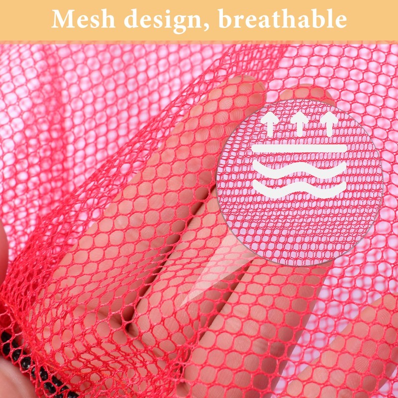 6 Pcs Colour Nylon Mesh Drawstring Bags Mesh-Bags Drawstring 16x14