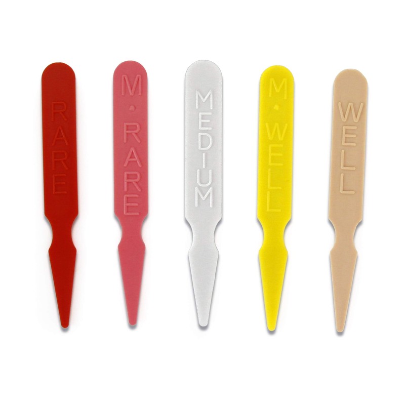 New Star Foodservice 24166 Plastic "Medium" Steak Markers, White (Pack