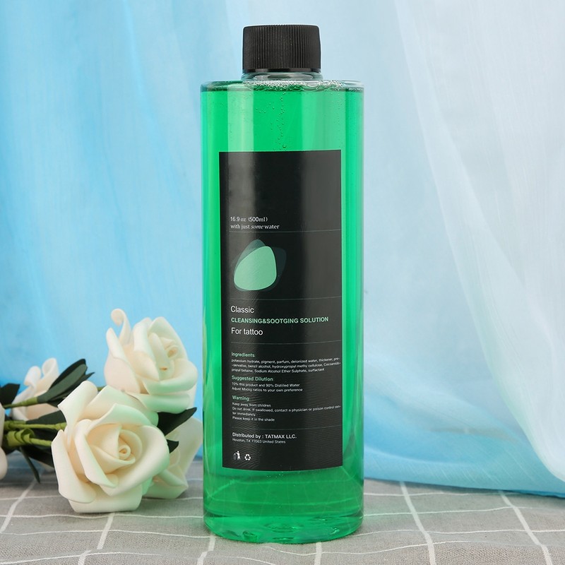 500ml Green Soap Tattoo Cleansing Soothing Solution Skin Clean Tattoo