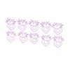 100pcs Paper Clips Portable Mini Electroplating Purple Cute Radish Shape