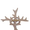 Wowser Rustic Style Faux Antler Resin Wall Cross, Religious Home