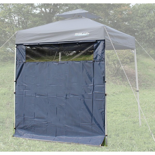 Fujimi Sangyo Field to Summit Side Tarp with Window for 180 Size Tents [Side Curtain] AL180WTP Simple Tent Option Window Openable Navy Main Body: Approx. 70.9 x 70.9 inches (180 x 180 cm), Window: Approx. 55.1 x 13.8 inches (140 x 35 cm)