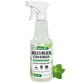 Mighty Mint Mold & Mildew Stain Remover Spray, Rapid Clean for Bathroom, Kitchen, Hard Water, Outdoors, Natural Peppermint Scent, 16oz