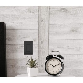 Legrand Radiant TM870BK 15 Amp Rocker Wall Switch, Single Pole Decorator Light Switches, Black (Without Wall Plate, 1)