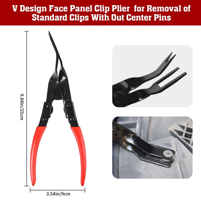TOOLEAGUE 3Pcs Body Clip Pliers Set, 30 Degree and 80