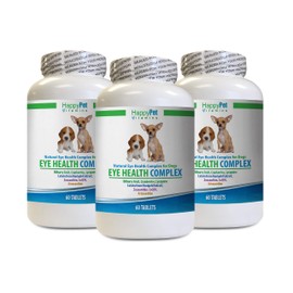 HAPPY PET VITAMINS LLC Dog Eye Allergy - Dog Eye Health Complex - Vision Support - Immune Booster - Natural Formula - ANTIOXIDANTS - astaxanthin Supplements for Dogs - 3 Bottles (180 Treats)