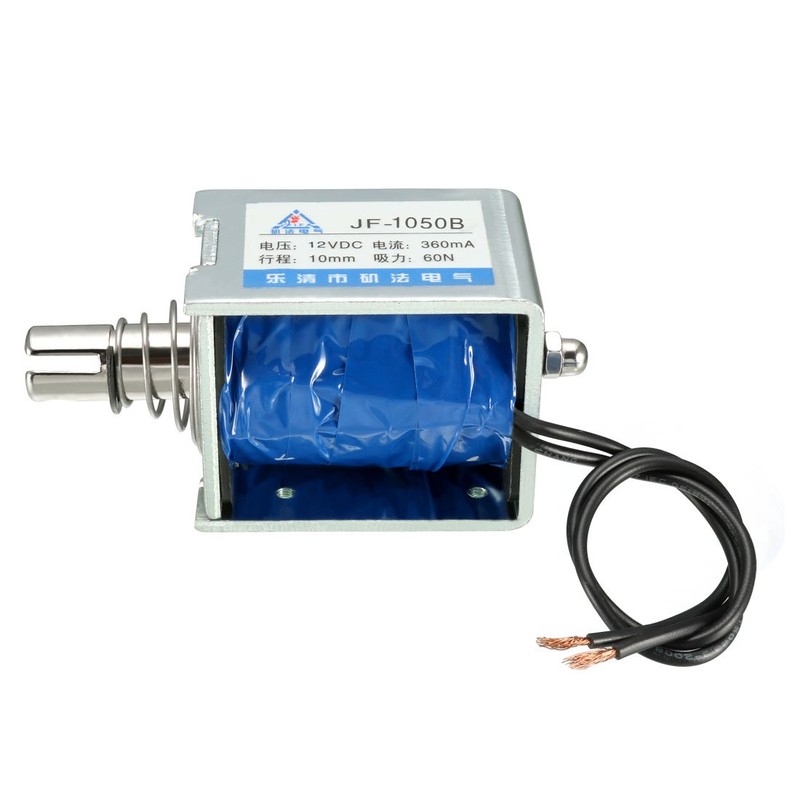 uxcell Pull Push Type Linear Motion Solenoid Electromagnet,JF-1050B DC12V 360mA