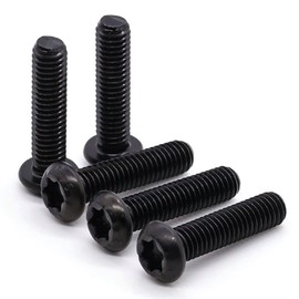 Glvaner M5-0.8 x 12mm (50 pcs) Button Head Torx Drive Machine Screws, 10.9 Grade Alloy Steel, Black Oxide Finish, Full Thread Coverage