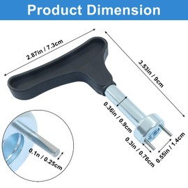 OSVJE 1 Pack Multifunction Golf Shoe Spikes Wrench, Stainless Steel Golf Spike Removal Tool Sturdy Cleat Wrench, Universal Spike Shoes Replacement Tool for Golfers/Professionals