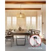 Rattan Boho Hanging Light,12.6'' Natural Hand Woven Fabric Drum Light,Plug