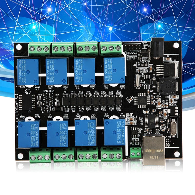 PLC Control Module Network Relay RJ45 8-Channel Industrial Accessory NC-1000