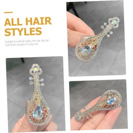 Healvian Lute Shaped Vintage Hair Clip Shiny Elegant Duckbill Decorative Hairpins for Women Girls for Hair Styles and Occasions