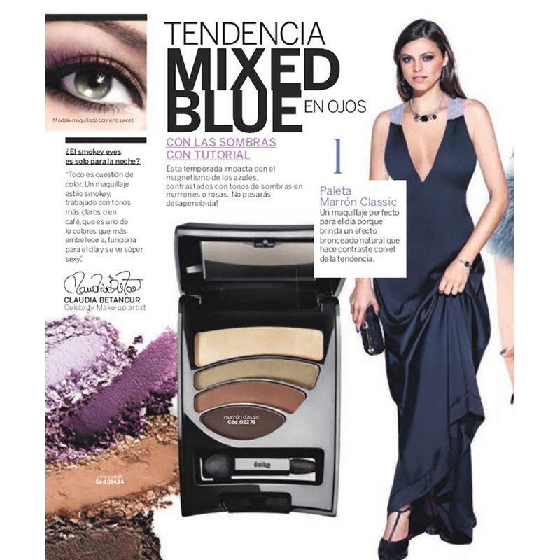 Esika Pro Sombras HD 4 Shadows Palette, Matte and Satin