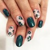 St.Patrick’s Day Press on Nails Short Oval Green Shamrock Fake