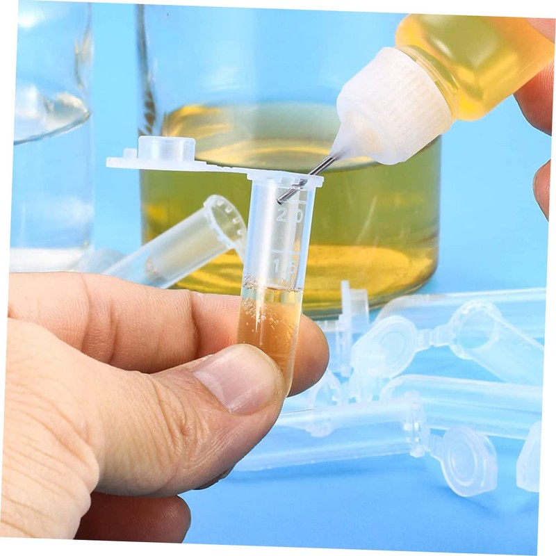 CATIEBYE 200pcs 10ml Plastic Centrifuge Tubes with for Scientific Experiments