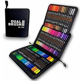 Surcotto Colouring pens, 60 Colours Felt tip Pens Dual Brush Pens Fineliners Markers for Kids and adults Drawing, Painting, Calligraphy, Colouring Books