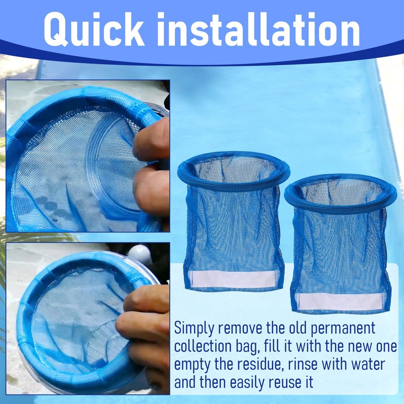 8B8B AXW538 Pool Cleaner Pool Leaf Canister Permanent Bag Compatible