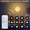 Totahow LED Puck Lights Battery Operated with Remote, 6 Pack