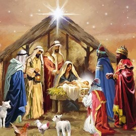 20 Napkins of Christ Birth as Table Decoration for Christmas 33 x 33 cm