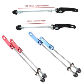 YETRNDK 3 Pair Bike Wheel Hub Skewers,Quick Release Bike Axle,Bicycle Wheel Nuts,Bike Skewers Ultralight Quick Release Skewers, for Road Bike,Mountain Bike（Black + Red + blue）