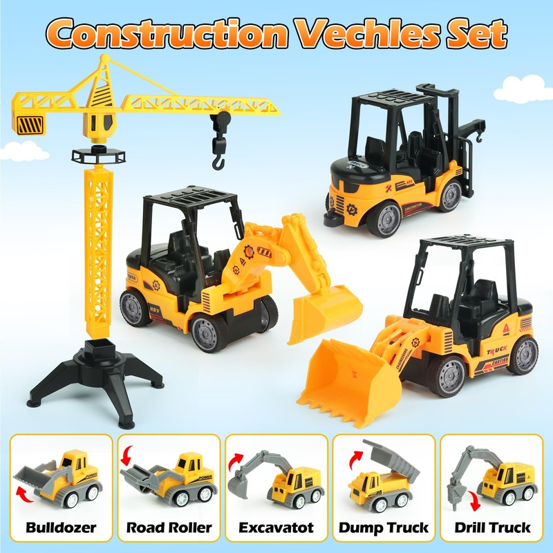 Sand Construction Site Kit - 37 Pcs Play Sand Art