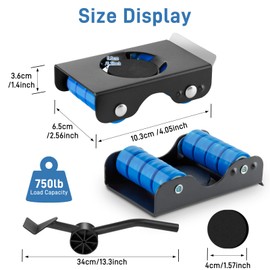 Nymblis Furniture Transport Roller Set, Furniture Lifter with 4 Metal Sliders and Pry Bar, Upgrade Moving Wheels for Appliance, Sofa, Bed, Washing Machine, 350kg Load Capacity