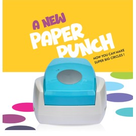 4 Inch Circle Punch, Hole Punch Shapes, Paper Punch Set for Scrapbooking Festival Paper Greeting Card DIY Albums Photos (Classic White)