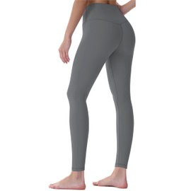Sunzel Workout Leggings for Women, Squat Proof High Waisted Yoga Pants 4 Way Stretch, Buttery Soft Sunzfly 28", Dark Grey, Large