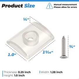 Wall Jamb Bumper for Glass Sliding Shower Doors Suitable for Shower Glass Moving Doors, Clear Shower Doors Bumper with Screws for Use with Sliding Tub Enclosure, Shower Door Replacement Parts, 2 Pc