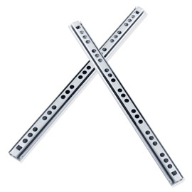 Uenhoy 1 Pair Drawer Slides 12.2" Full Extension Slide Track Rail Ball Bearing Two Way Drawer Slides (17mm x 310mm)