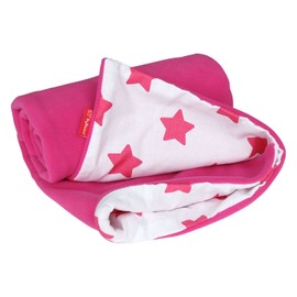 ByBoom Basics Baby Blanket 75 x 100 cm, Oeko-Tex, Double-Sided, Fluffy Cuddly First Blanket with Cotton and Minky Side, Extra Soft, Made in EU