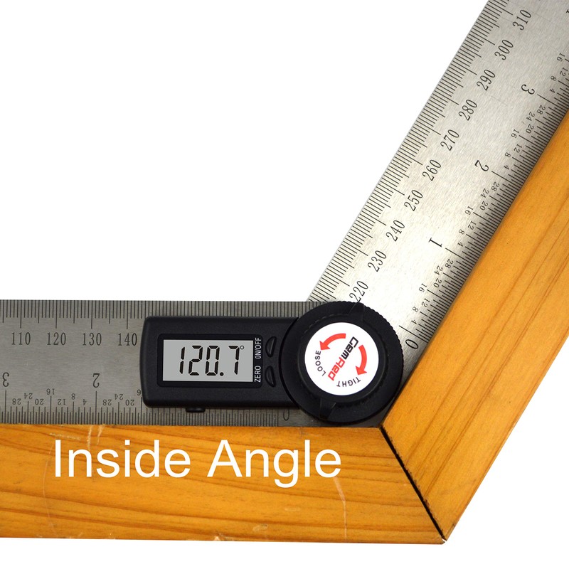 GemRed 82305 Digital Angle Finder GemRed Protractor Stainless Steel 7inch