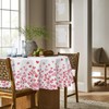 Horaldaily Valentine's Day Tablecloth 60×60 Inch Round, Pink Love Hearts