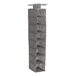 Zeller 14614 Non-Woven 8-Compartment Hanging Storage, Grey, 18 x 30 x 105 cm